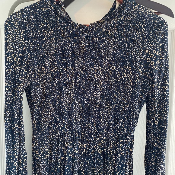 Zara long sleeve navy mini dress - Picture 2 of 3